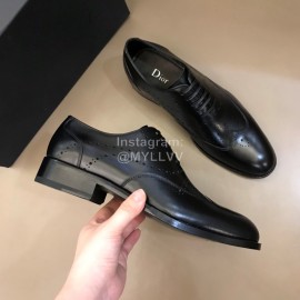 Dior Cowhide Lace Up Black Business Shoes For Men 