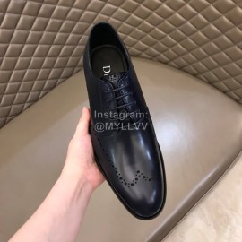 Dior Cowhide Lace Up Business Shoes For Men Navy