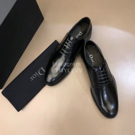 Dior Black Cowhide Lace Up Casual Business Shoes For Men 