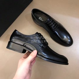 Dior Black Cowhide Lace Up Casual Business Shoes For Men 