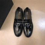 Dior Cowhide Metal Buckle Casual Business Shoes For Men Black