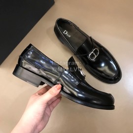 Dior Cowhide Metal Buckle Casual Business Shoes For Men Black