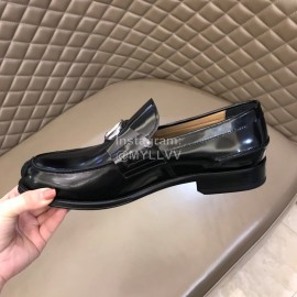 Dior Cowhide Metal Buckle Casual Business Shoes For Men Black