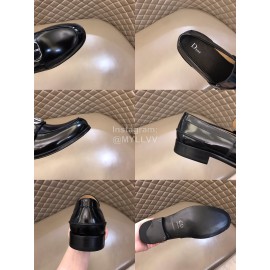 Dior Cowhide Metal Buckle Casual Business Shoes For Men Black