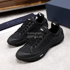 Dior Oblique Printed Jacquard Fabric Sneakers For Men Black