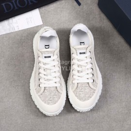 Dior Oblique Printed Jacquard Fabric Sneakers For Men Beige