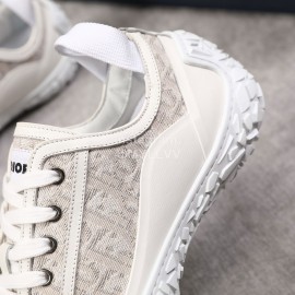 Dior Oblique Printed Jacquard Fabric Sneakers For Men Beige