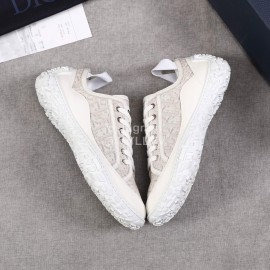 Dior Oblique Printed Jacquard Fabric Sneakers For Men Beige