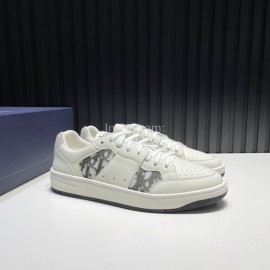 Dior Mesh Cowhide Oblique Printed Casual Sneakers For Men Black