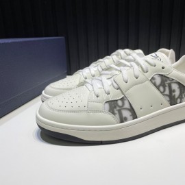 Dior Mesh Cowhide Oblique Printed Casual Sneakers For Men Black