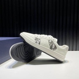 Dior Mesh Cowhide Oblique Printed Casual Sneakers For Men Black