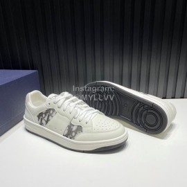 Dior Mesh Cowhide Oblique Printed Casual Sneakers For Men Black