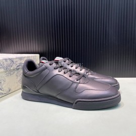 Dior Fashion Black Leather Casual Sneakers For Men 