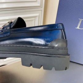 Dior Calf Leather Casual Shoes For Men Blue