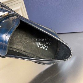 Dior Calf Leather Casual Shoes For Men Blue