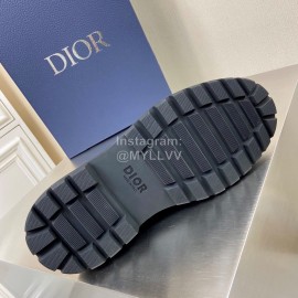 Dior Calf Leather Casual Shoes For Men Blue