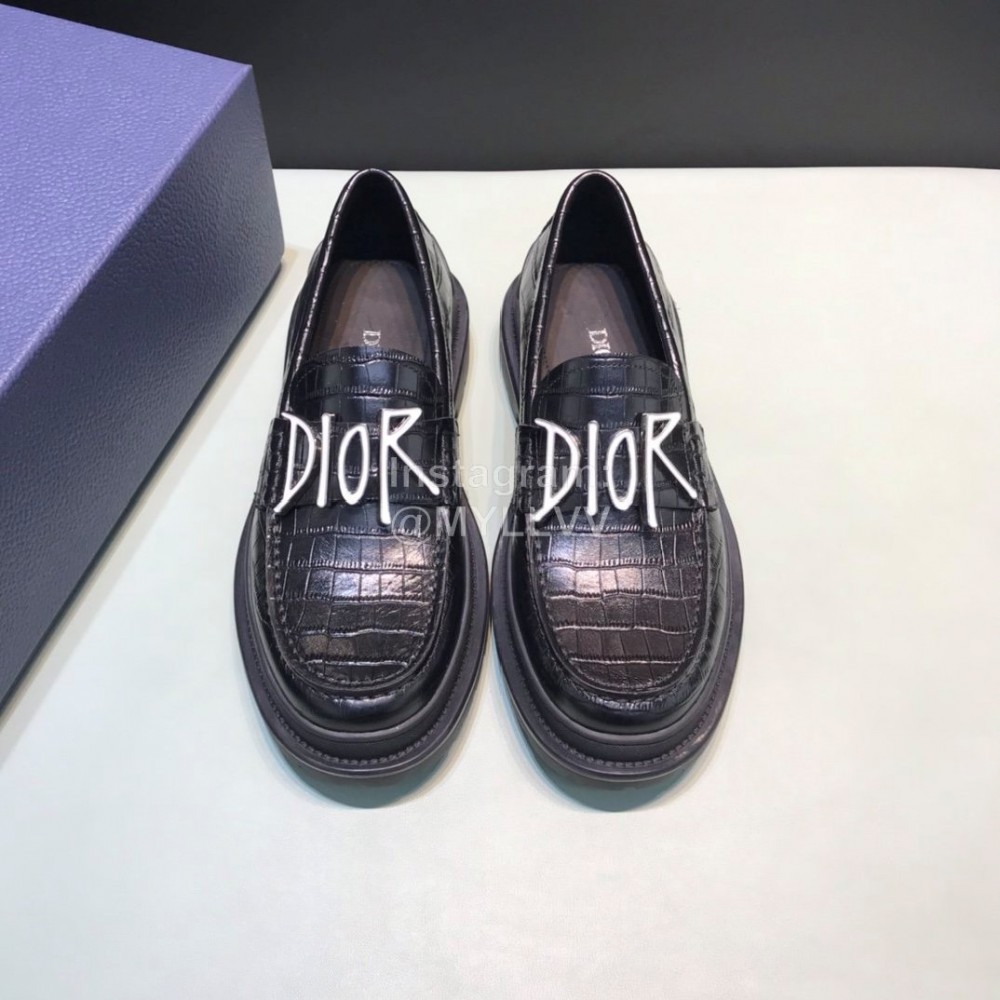 Dior Vintage Crocodile Leather Casual Shoes For Men