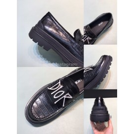 Dior Vintage Crocodile Leather Casual Shoes For Men