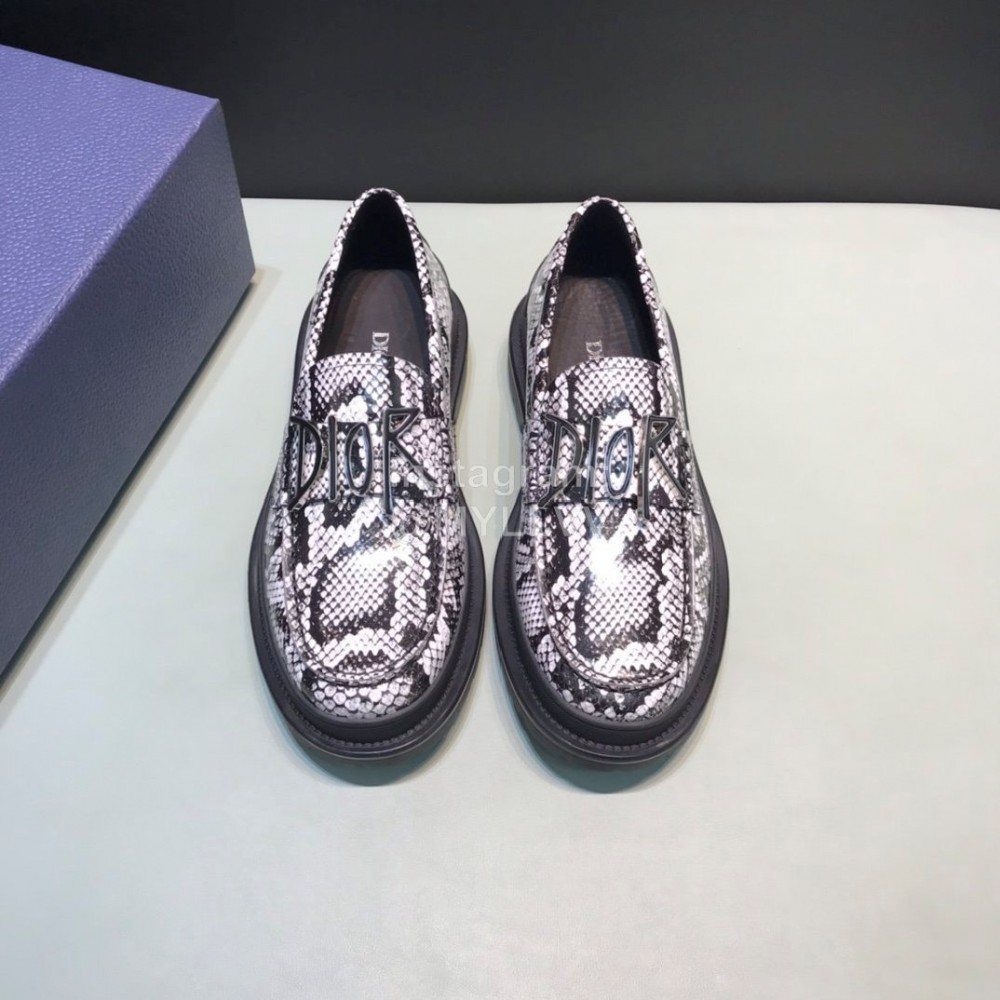 Dior Vintage Python Cow Leather Casual Shoes For Men