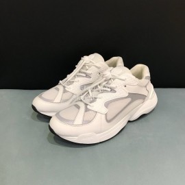 Dior Mesh Leather Luminous Casual Sports Shoes For Men White