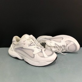 Dior Mesh Leather Luminous Casual Sports Shoes For Men White