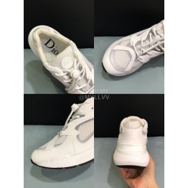 Dior Mesh Leather Luminous Casual Sports Shoes For Men White