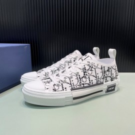 Dior Black Oblique Pearl Casual Sneakers For Men And Women