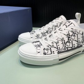 Dior Black Oblique Pearl Casual Sneakers For Men And Women