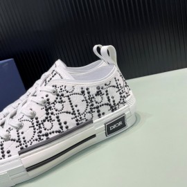 Dior Black Oblique Pearl Casual Sneakers For Men And Women