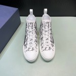 Dior Black Oblique Pearl High Top Casual Sneakers For Men And Women