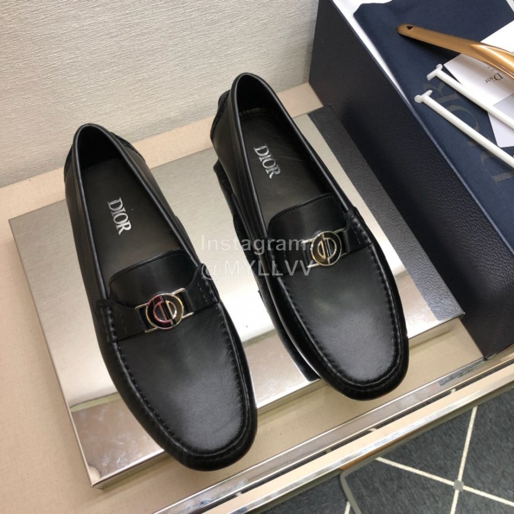 Dior New Calf Leather Antiskid Casual Shoes Black For Men