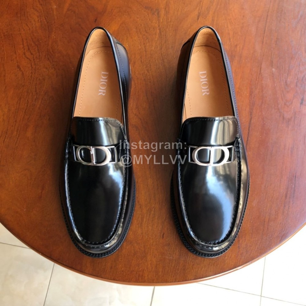 Dior Black Calfskin Metal Buckle Casual Shoes For Men 