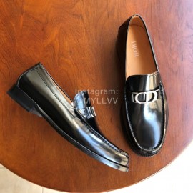 Dior Black Calfskin Metal Buckle Casual Shoes For Men 