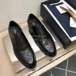 Dior Calf Leather Lace Up Business Shoes For Men Black