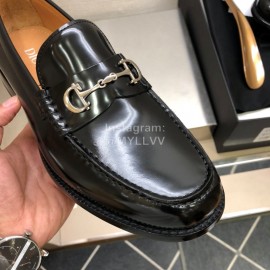 Dior Black Calfskin Metal Buckle Business Shoes For Men 