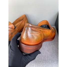 Dior Brown Calfskin Business Shoes For Men 