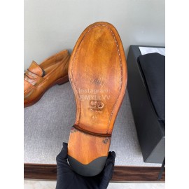 Dior Brown Calfskin Business Shoes For Men 