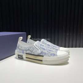 Dior Blue Oblique Kasuri Printed Sneakers For Men