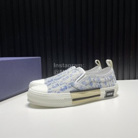 Dior Blue Oblique Kasuri Printed Sneakers For Men