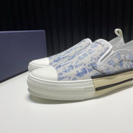 Dior Blue Oblique Kasuri Printed Sneakers For Men