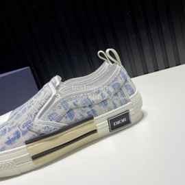 Dior Blue Oblique Kasuri Printed Sneakers For Men