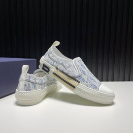 Dior Blue Oblique Kasuri Printed Sneakers For Men