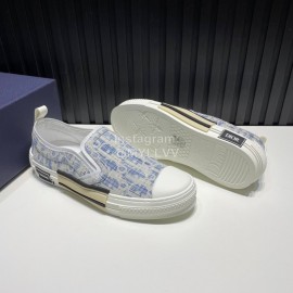 Dior Blue Oblique Kasuri Printed Sneakers For Men