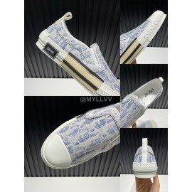 Dior Blue Oblique Kasuri Printed Sneakers For Men