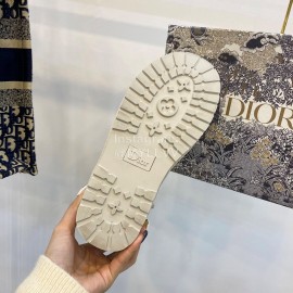 Dior Winter Embroidered Vintage Boots Gray