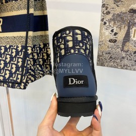 Dior Winter Embroidered Vintage Boots Black