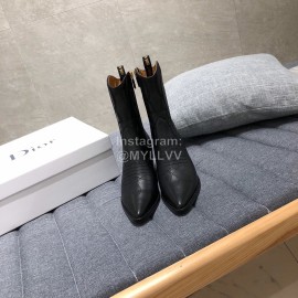 Dior Calfskin High Heeled Boots Black