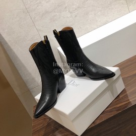 Dior Calfskin High Heeled Boots Black