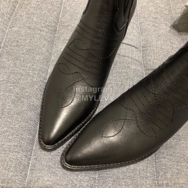 Dior Calfskin High Heeled Boots Black