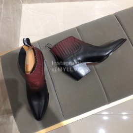 Dior Calfskin High Heels Wine Red